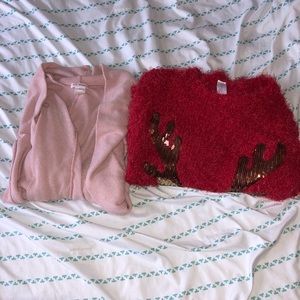 Two Sweater/Cardigan Bundle